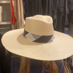 Rag and bone wide brim gingham Panama hat - NWT